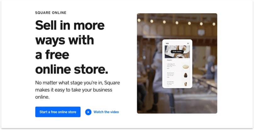 Square Online home page