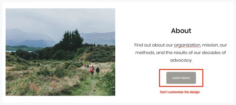 can't customize button design in Squarespace
