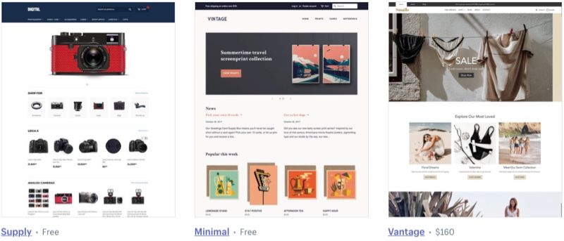 Shopify templates