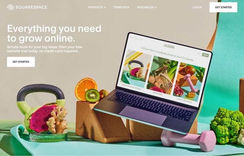 Squarespace home page