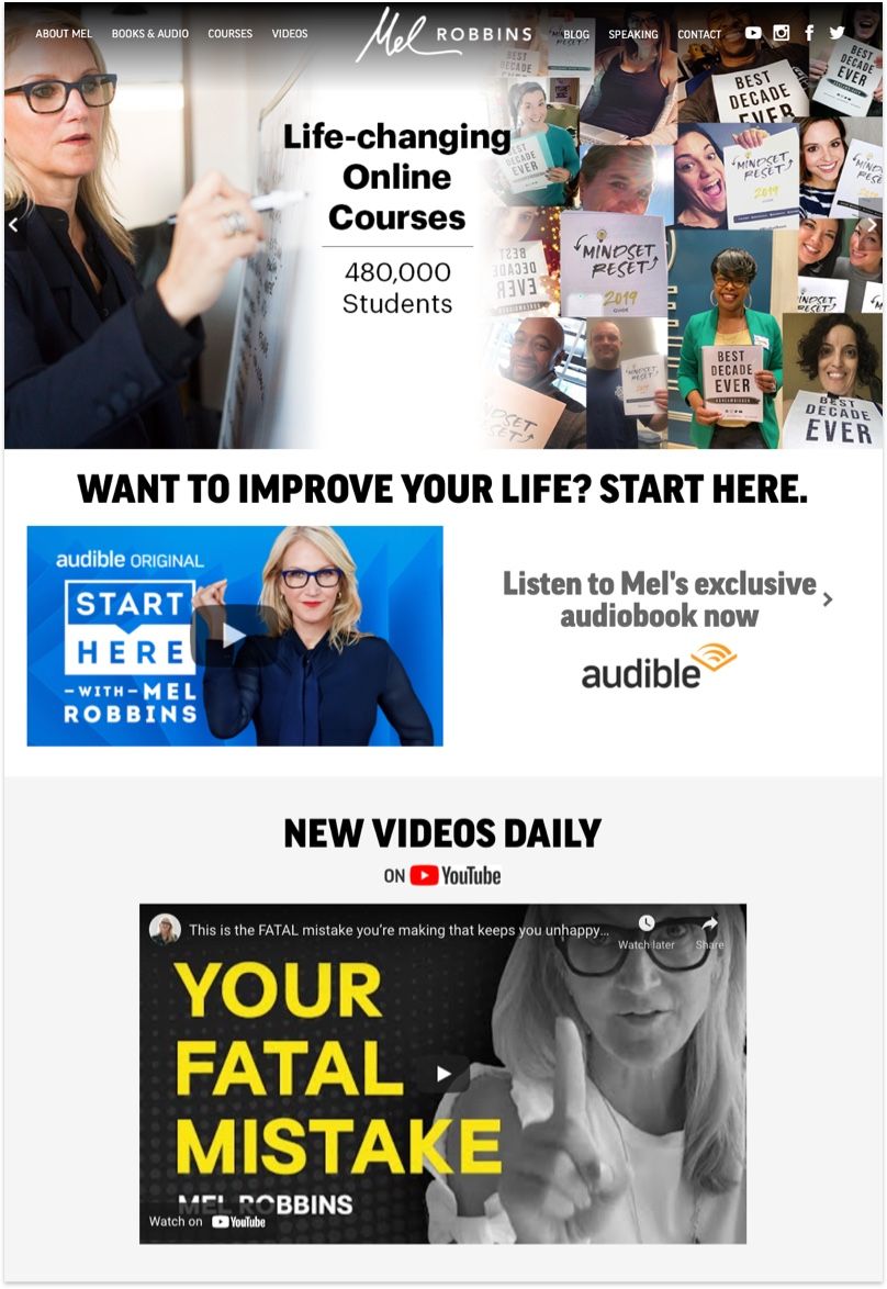 Mel Robbins' Website