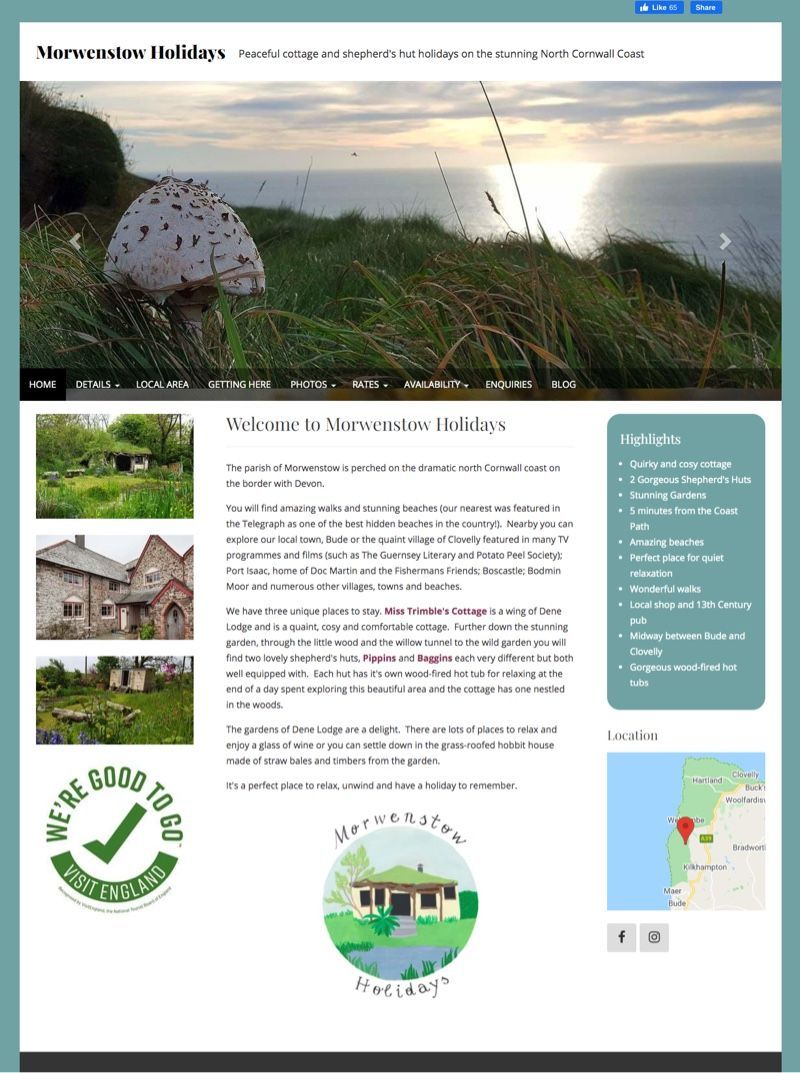 Morwenstow Holidays Website