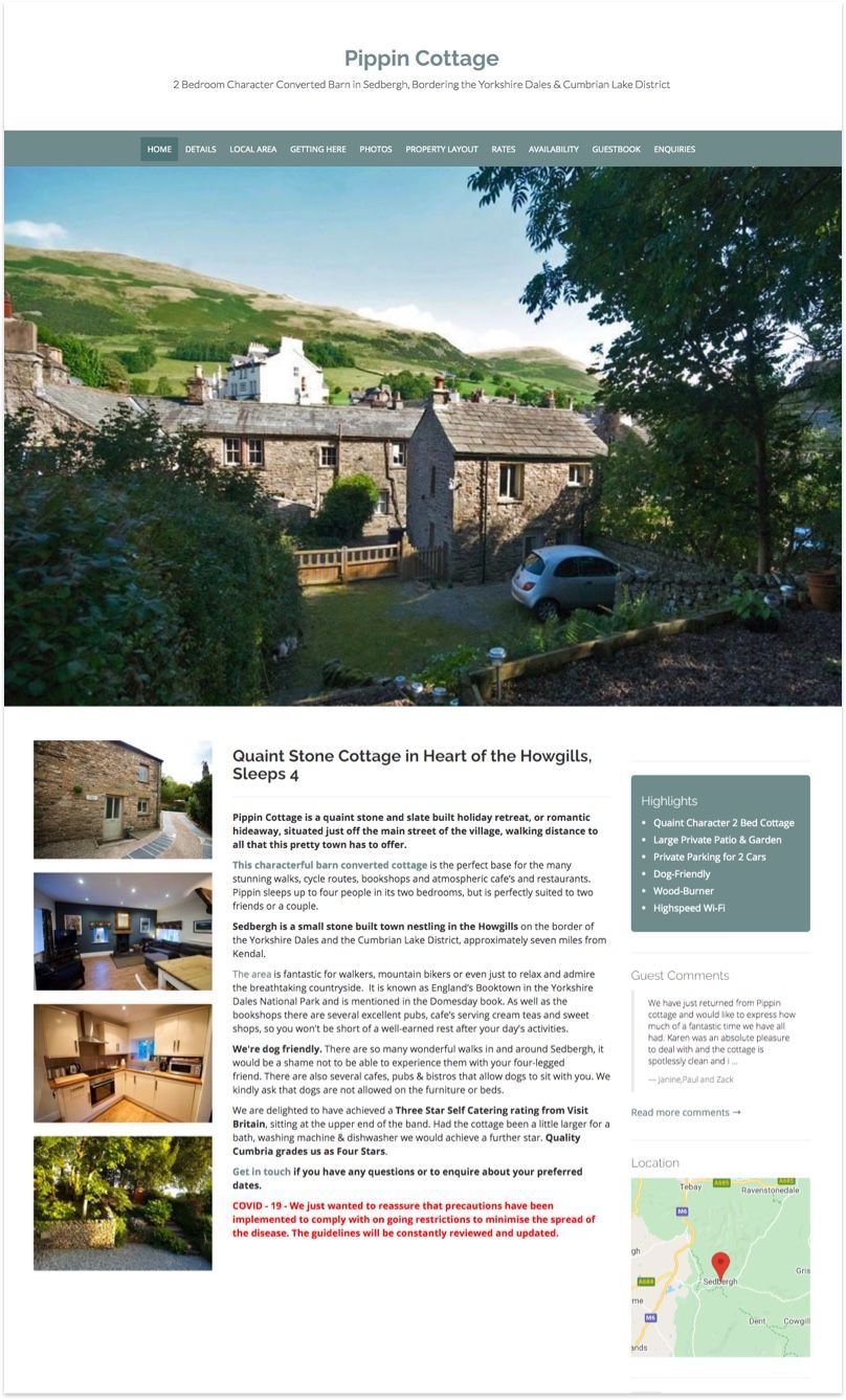 Pippin Cottage Website