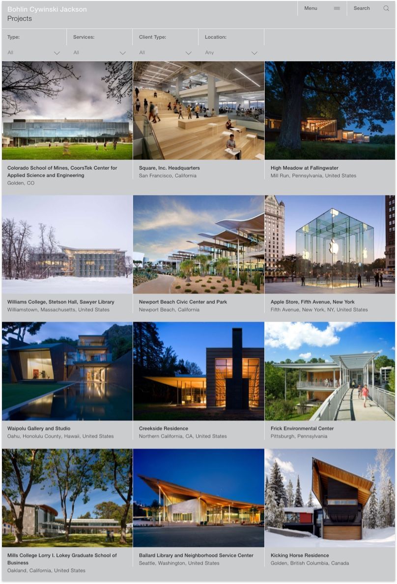 Bohlin Cywinski Jackson's Website