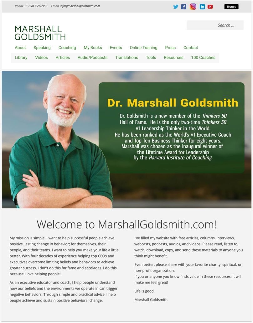 Dr. Marshall Goldsmith's Website