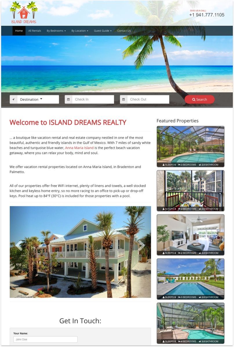 Island Dreams Website