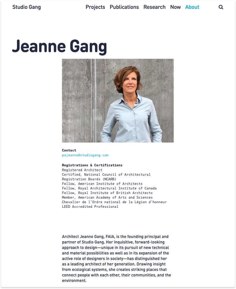 Jeanne Gang's Website