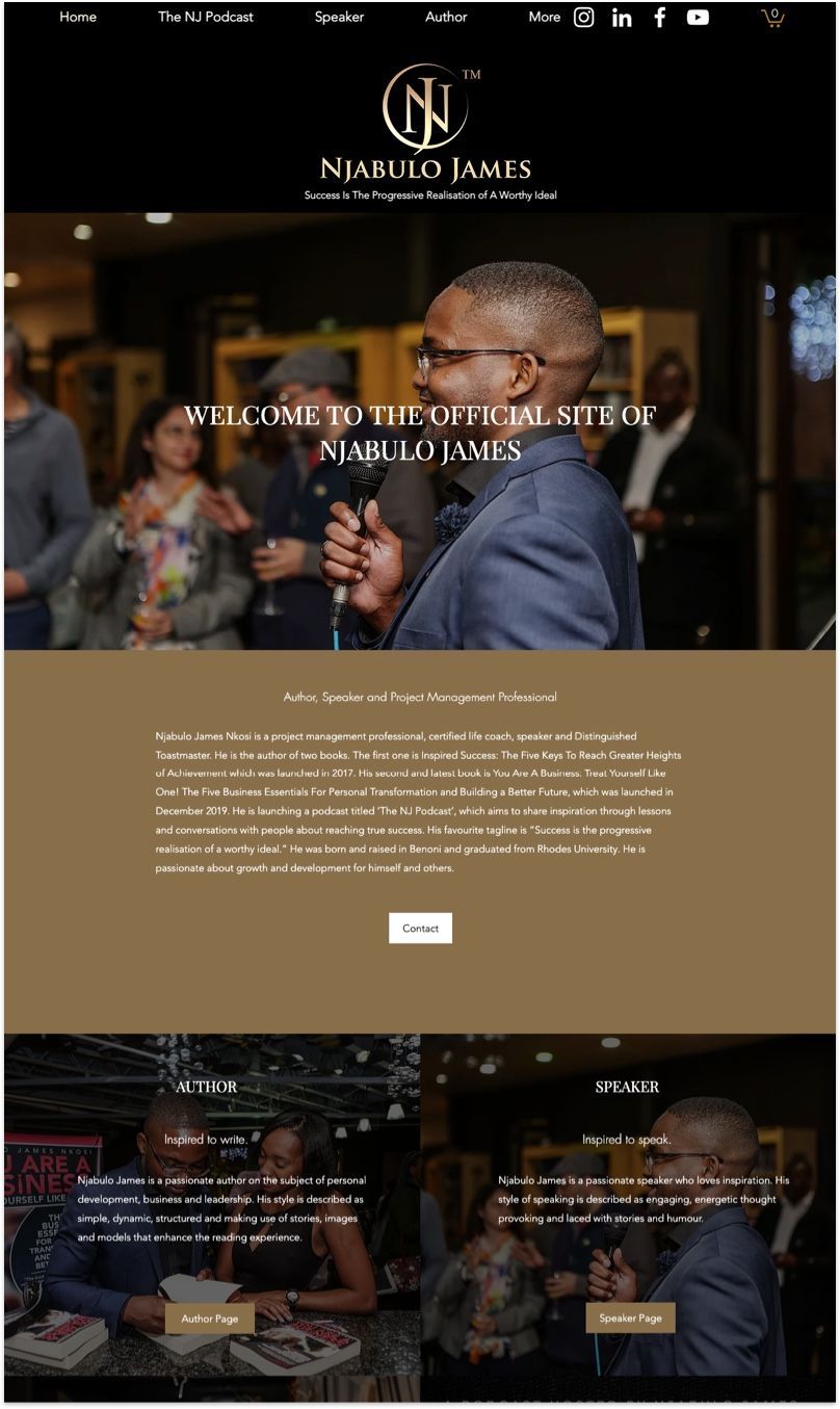 Njabulo James' Website