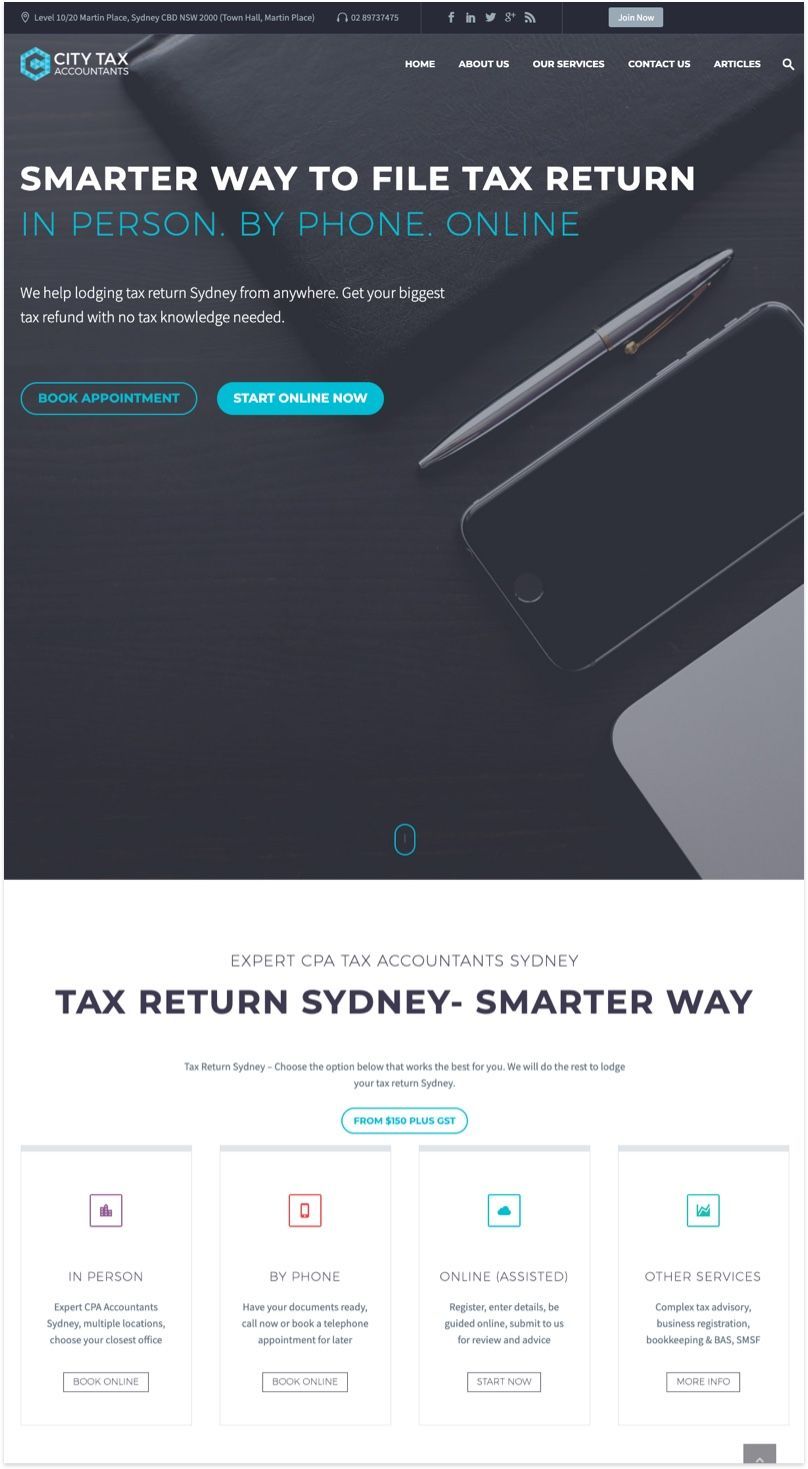 City Tax Accountants Website