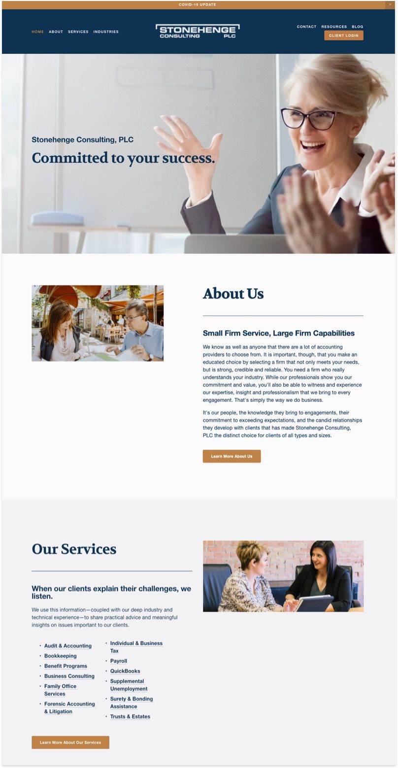 Stonehenge Consulting Website