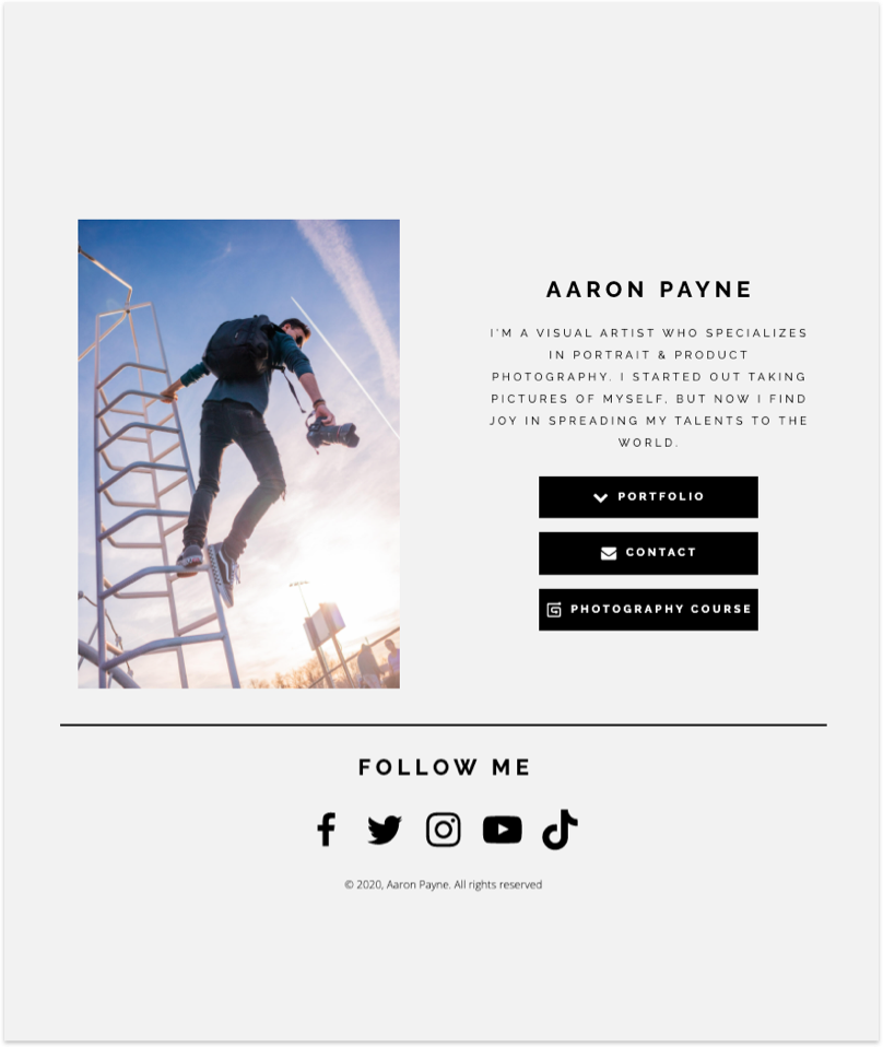 Aaron Payne Carrd Website
