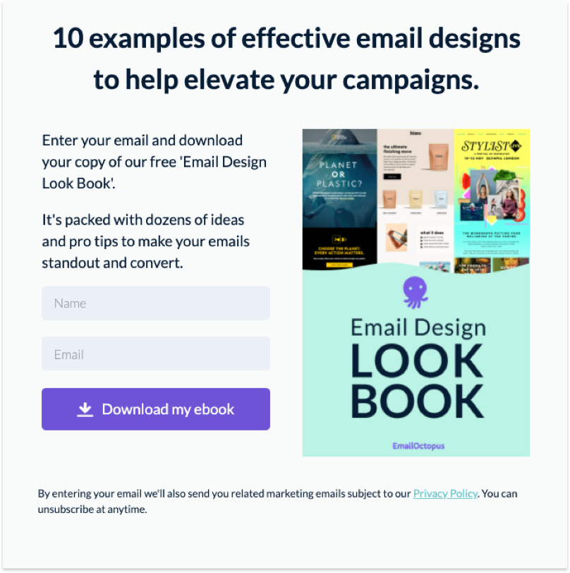 Email Octopus Carrd landing page