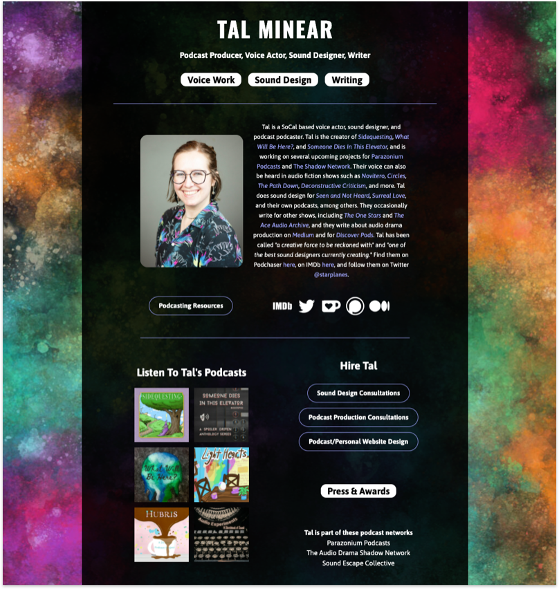 Tal Minear Carrd Website