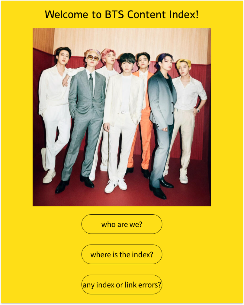 BTS Content Carrd Website