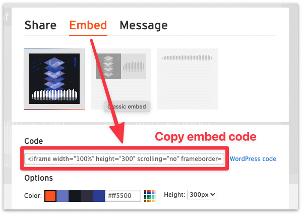 Copy the embed code