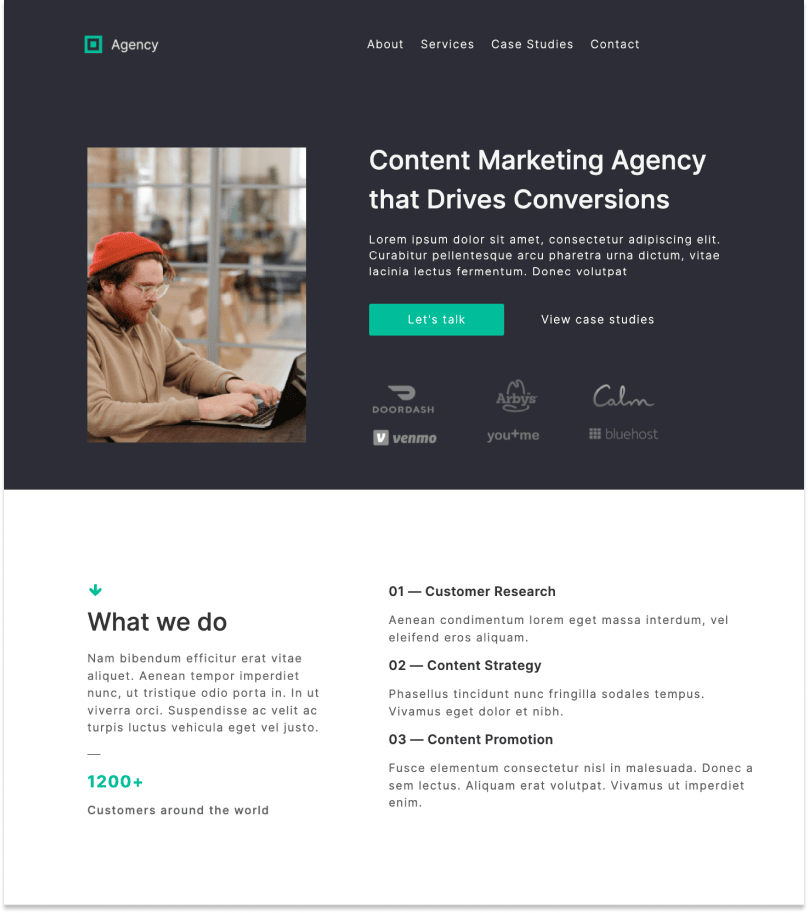 Agency/Freelancer Carrd template