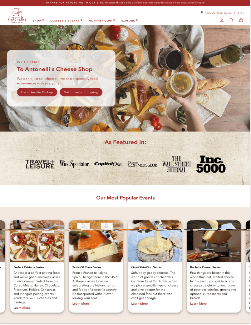 Antonelli cheese home page