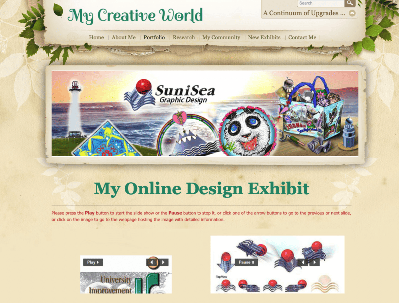 SuniSea Design portfolio site