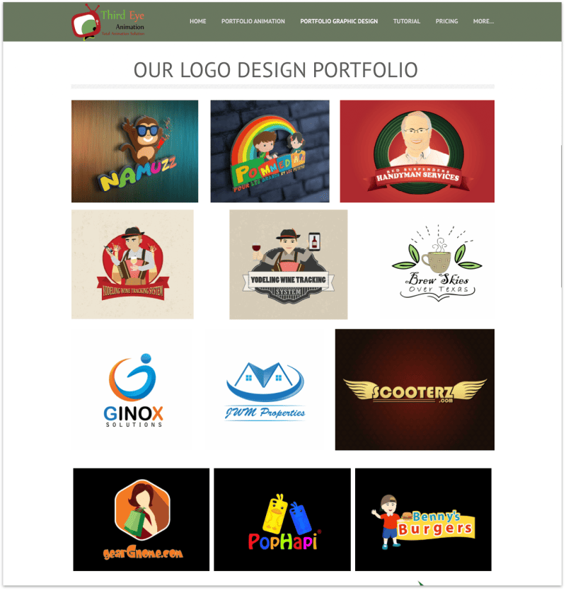 Third Eye Animation logo design portfolio