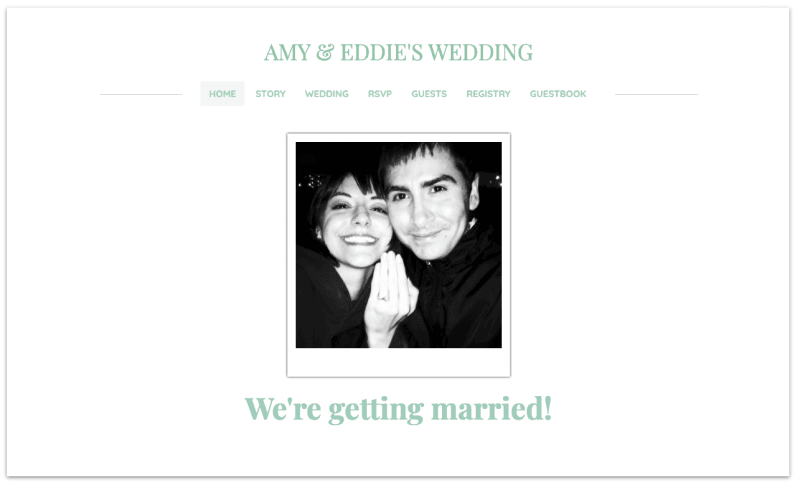 Amy and Eddie's wedding site