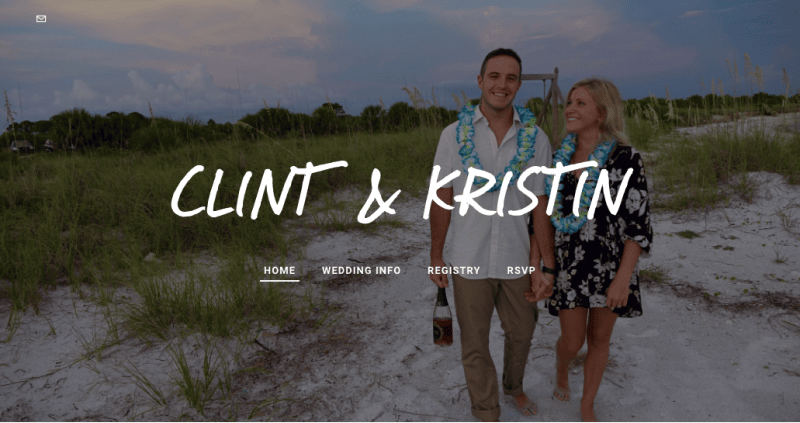 Clint and Kristin's wedding site