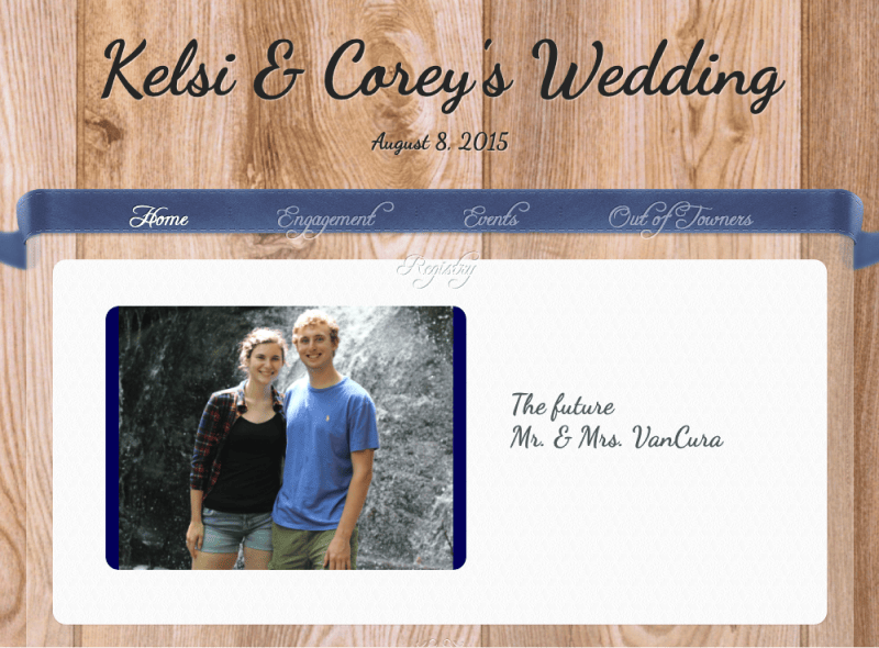 Kelsi and Corey's wedding site