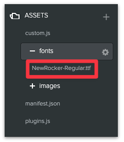 Your new custom font added