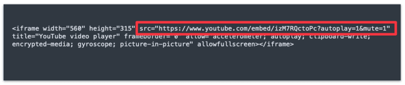 Edit the Youtube embed code to autoplay