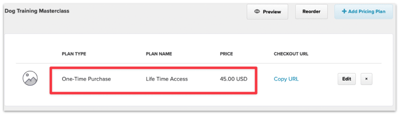 Pricing plan added for the course