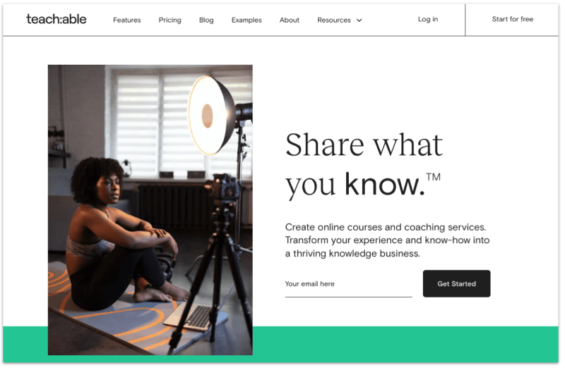 Teachable home page