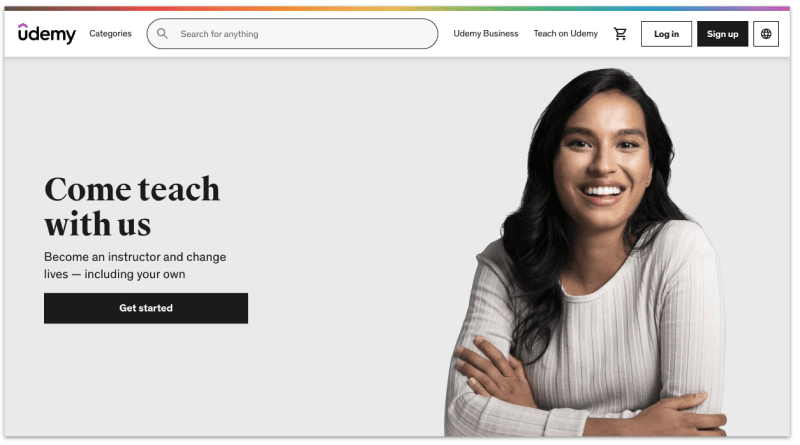 Udemy home page