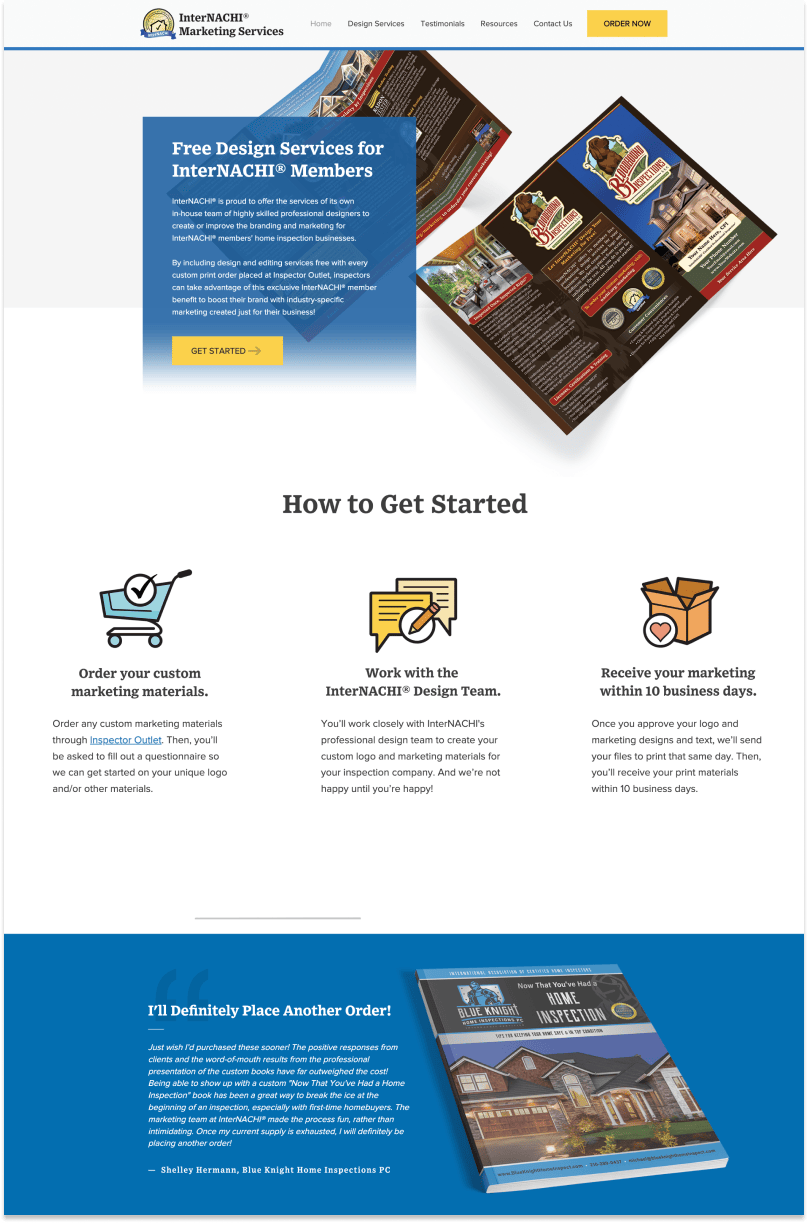 InterMACHI Marketing Services Landing Page