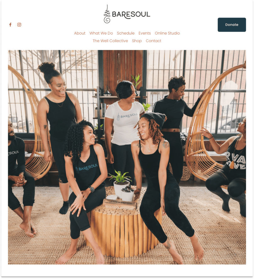 Bare Soul Yoga home page