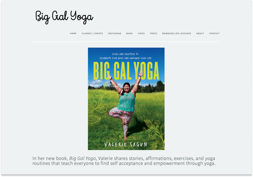 Big Gal Yoga home page