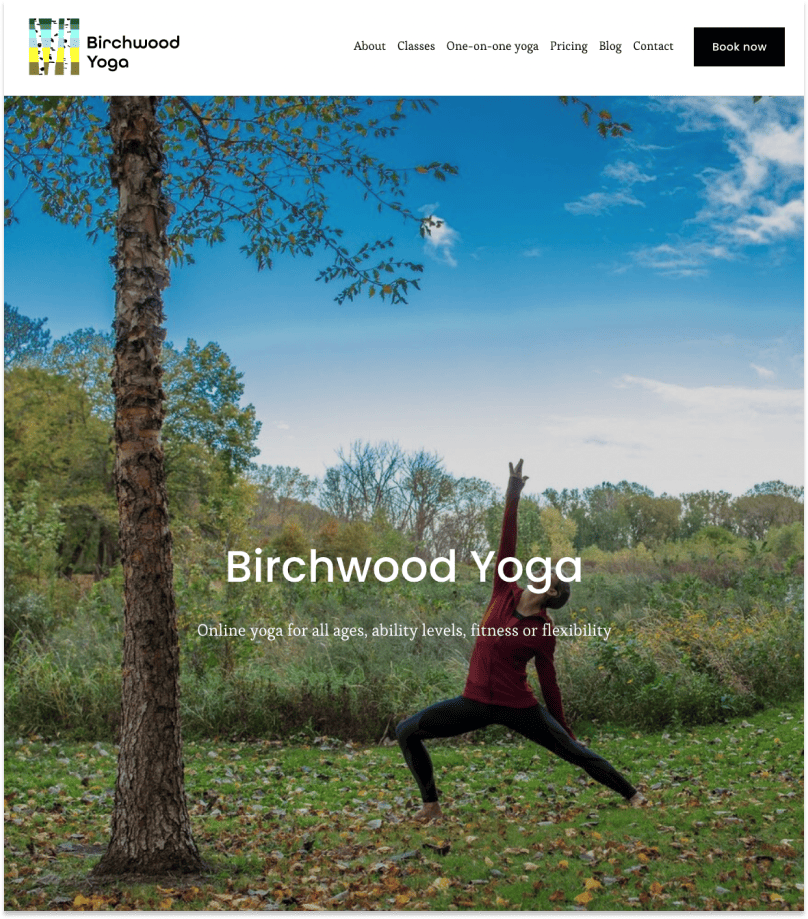 Birchwood Yoga home page