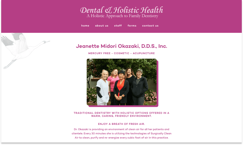 Dental and Holistic Health home page