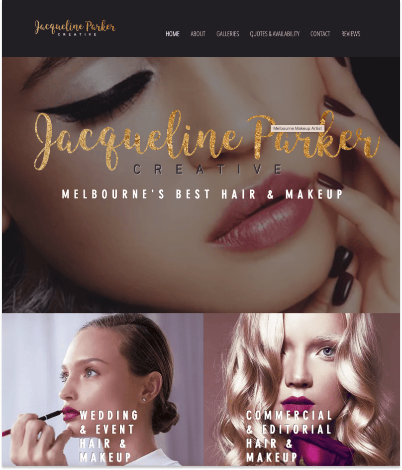 Jacqueline Parker Creative home page