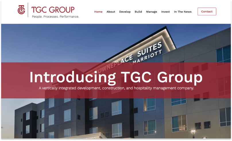 TGC Group home page