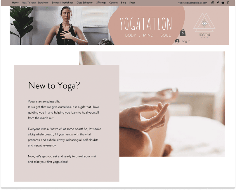 Yogatation home page