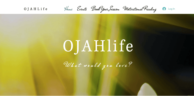 Ojah Life home page