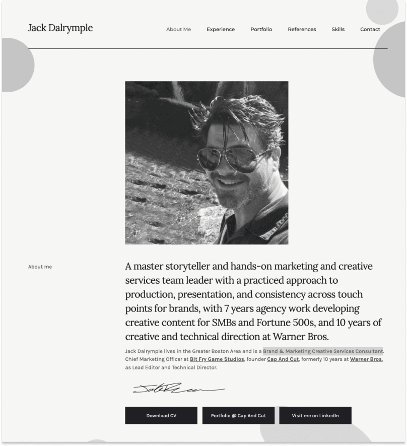 Jack Dalrymple's Website