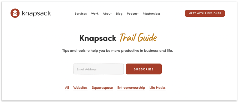 Knapsack's newsletter — Trail Guide