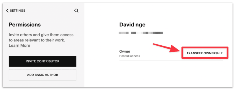 Change site ownership from the Permissions dashboard