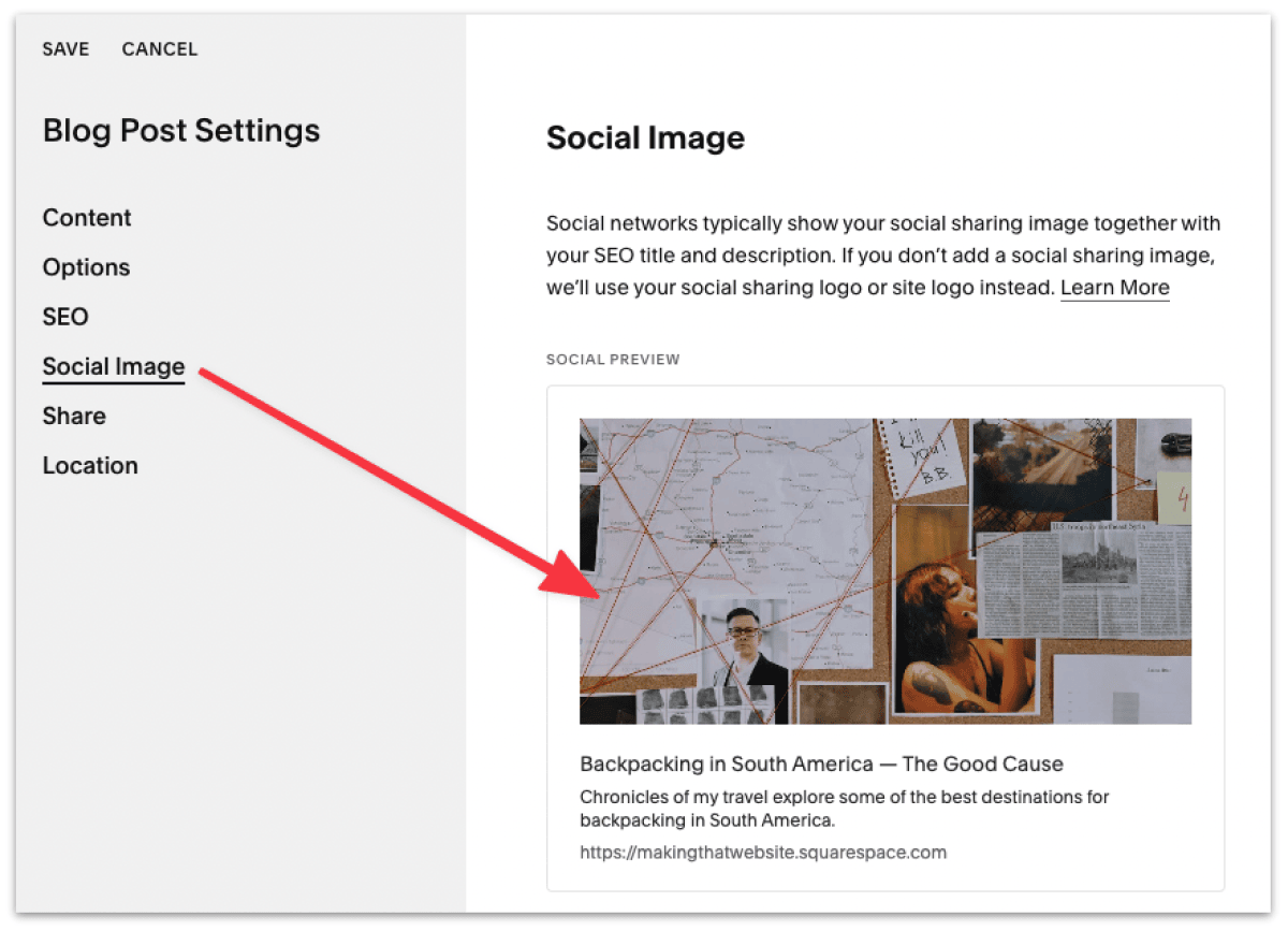 Add a social image for your blog post