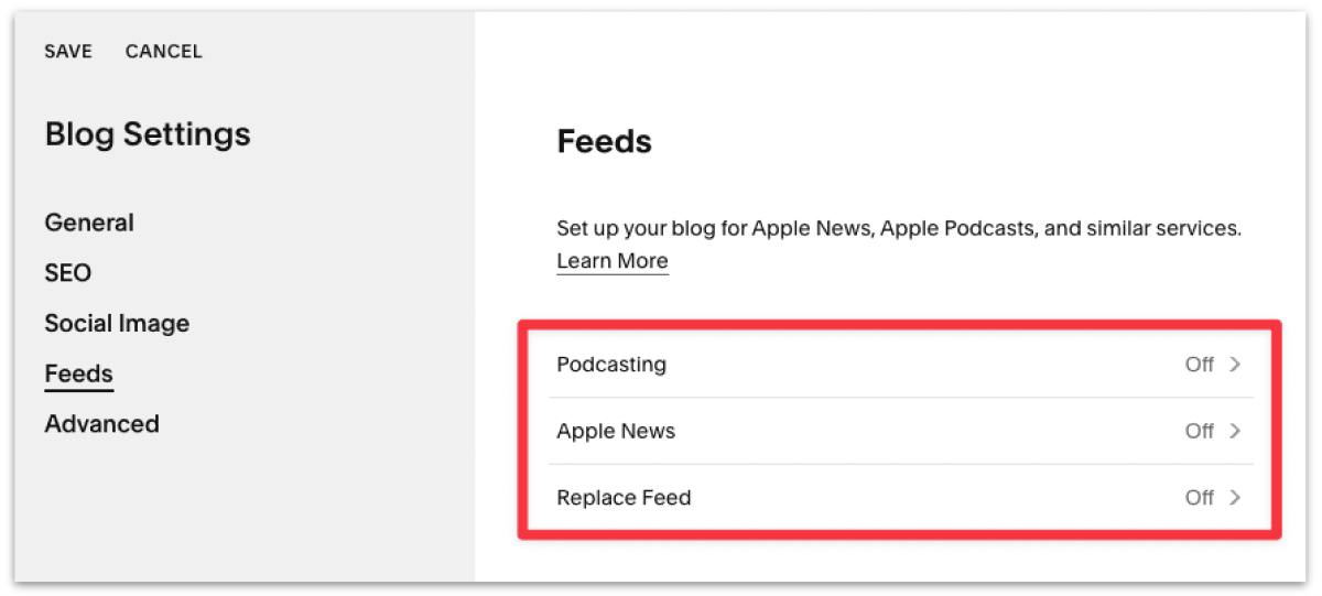 Set up a feed for your blog (optional)