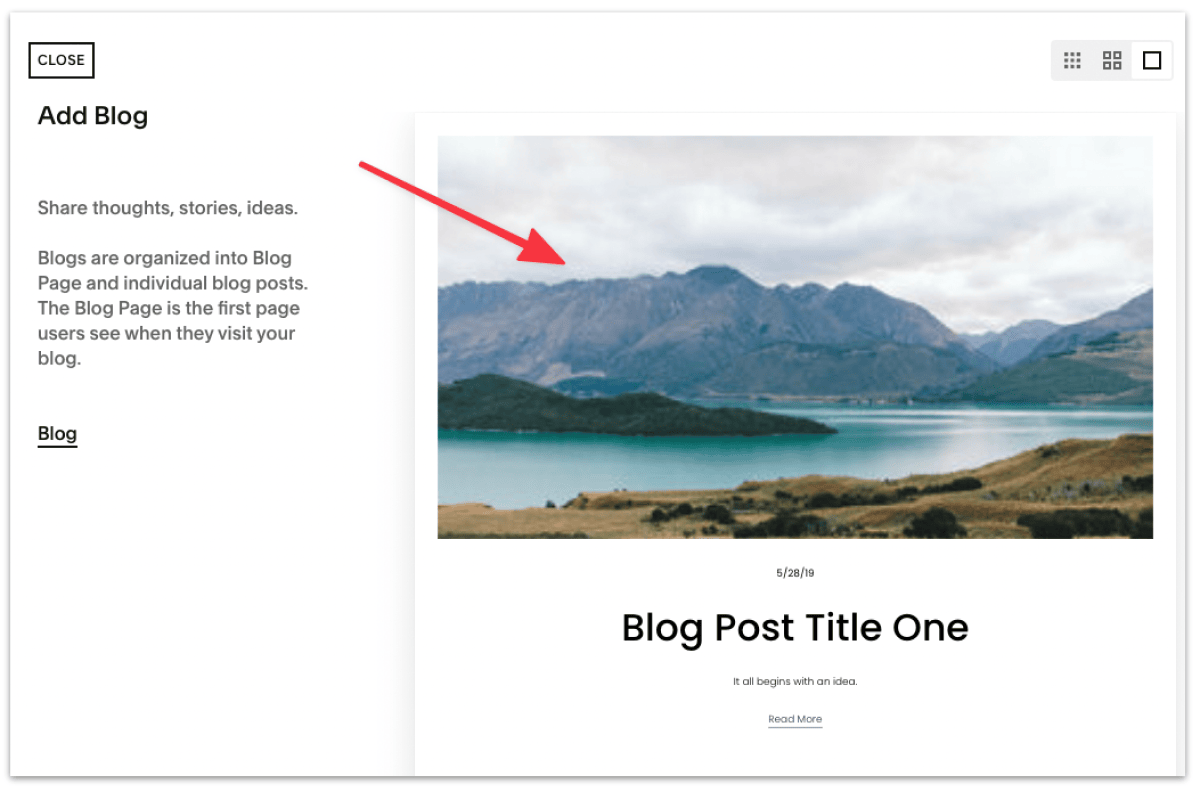 Choose a blog layout to start with