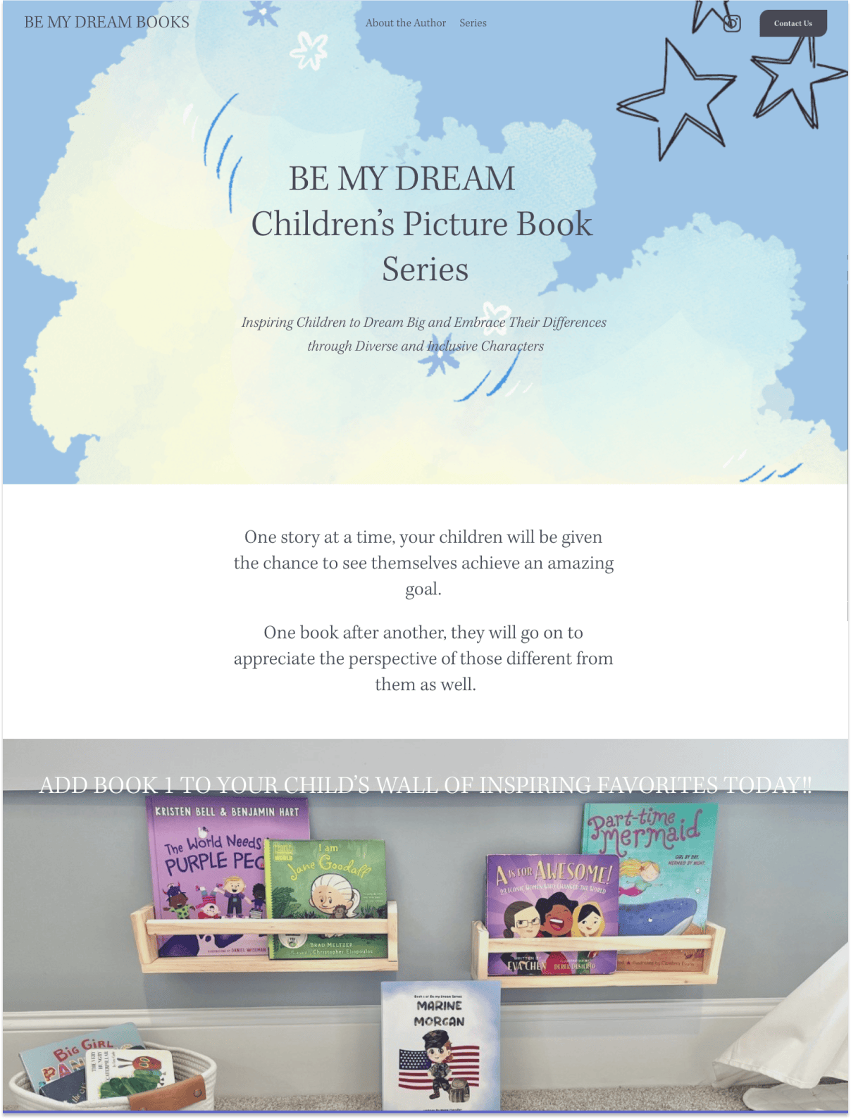 Be My Dream's Book launch landing page