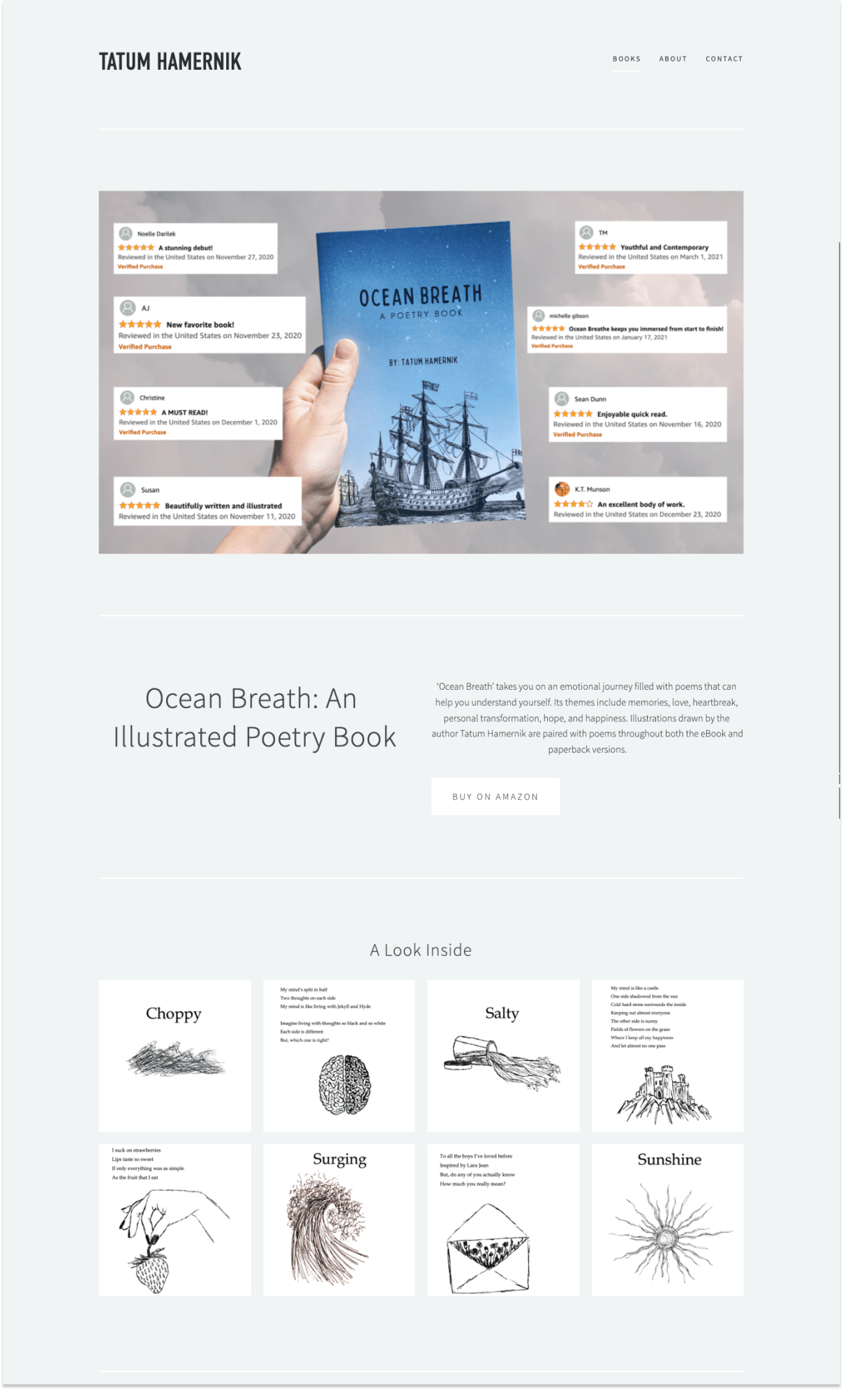 Ocean Breath's author and book landing page