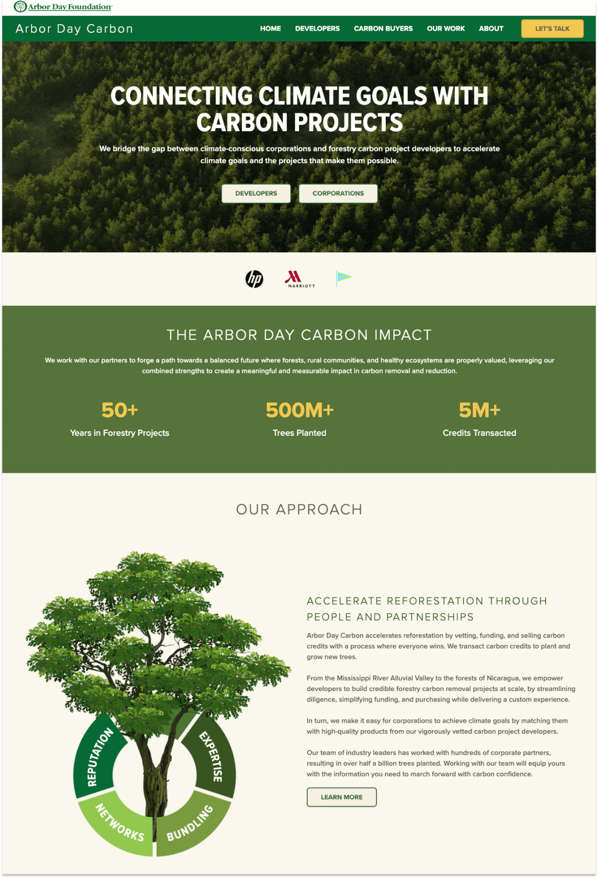 Arbor Day Carbon marketing site