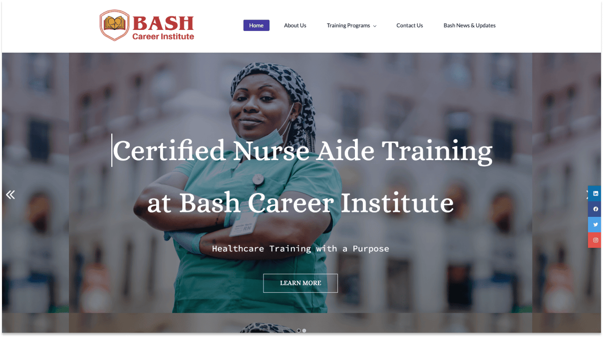 BASH Career Institute home page